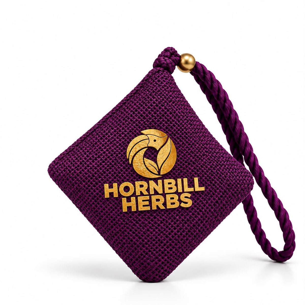 Hornbill Herbs REIGN Chemical-Free Natural Oud Car Fragrance Hanging Pouch – Deep & Luxurious Aroma